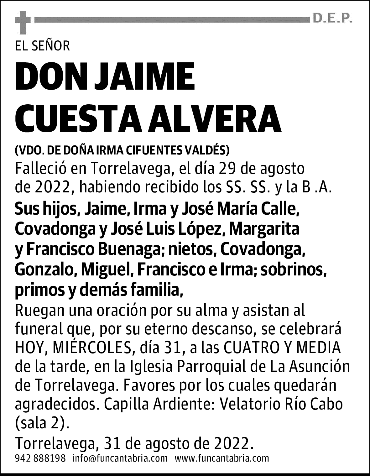 DON JAIME CUESTA ALVERA
