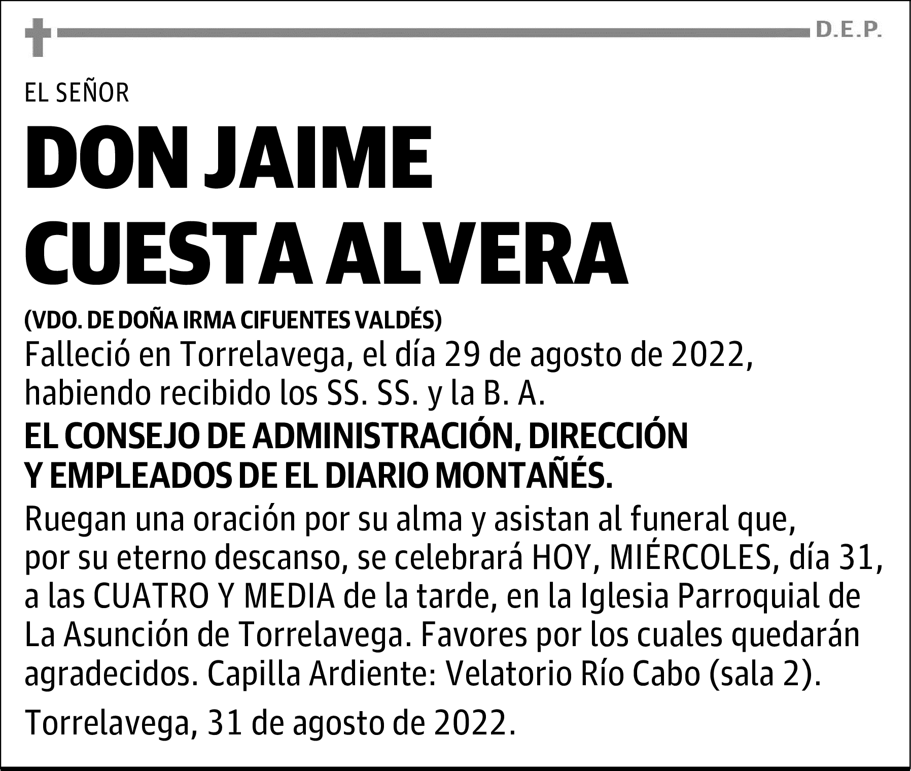 DON JAIME CUESTA ALVERA