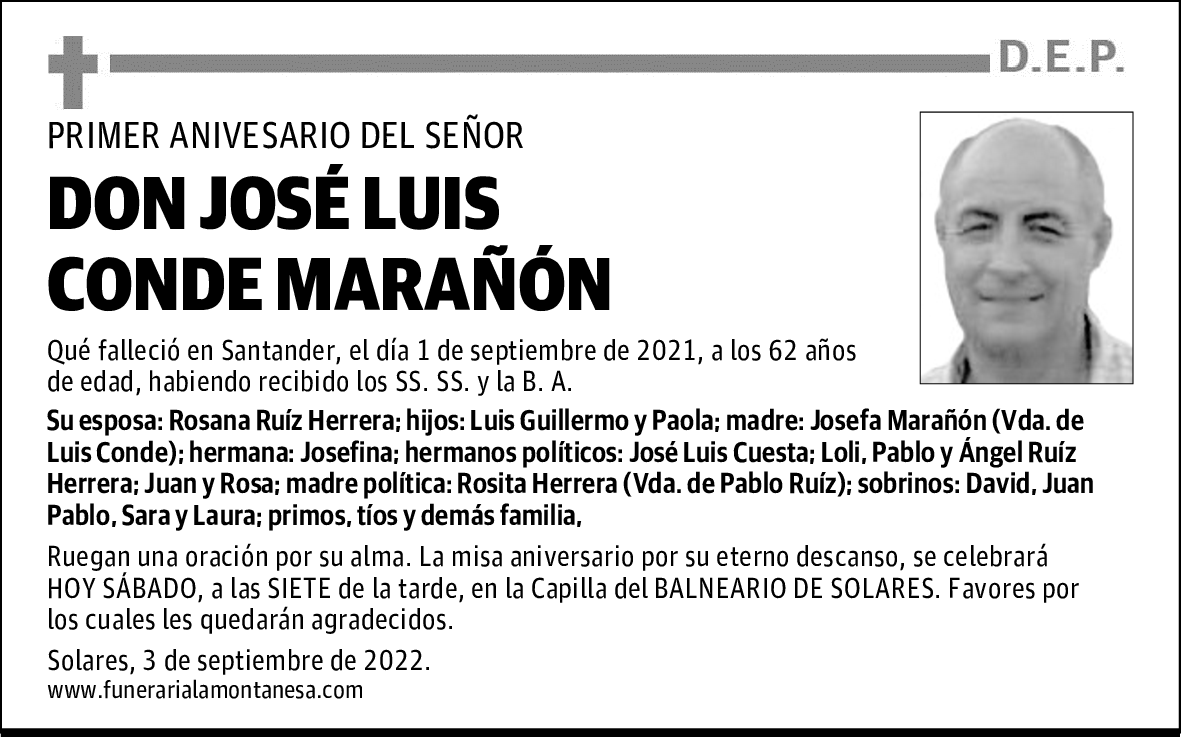 DON JOSÉ LUIS CONDE MARAÑÓN