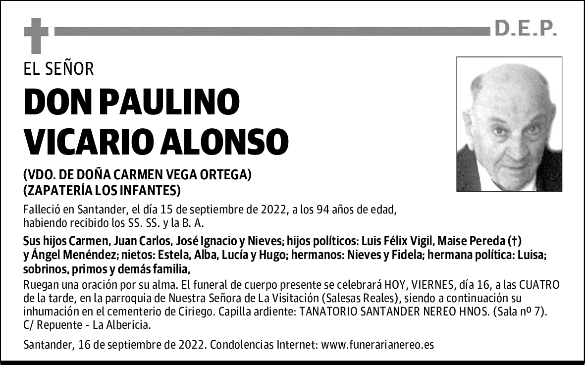 DON PAULINO VICARIO ALONSO