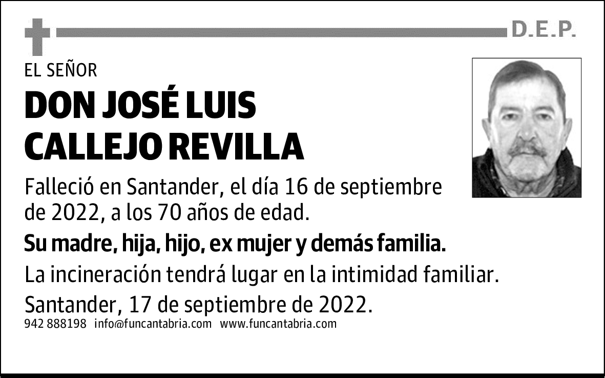 DON JOSÉ LUIS CALLEJO REVILLA