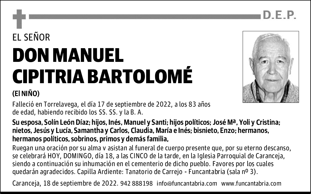 DON MANUEL CIPITRIA BARTOLOMÉ
