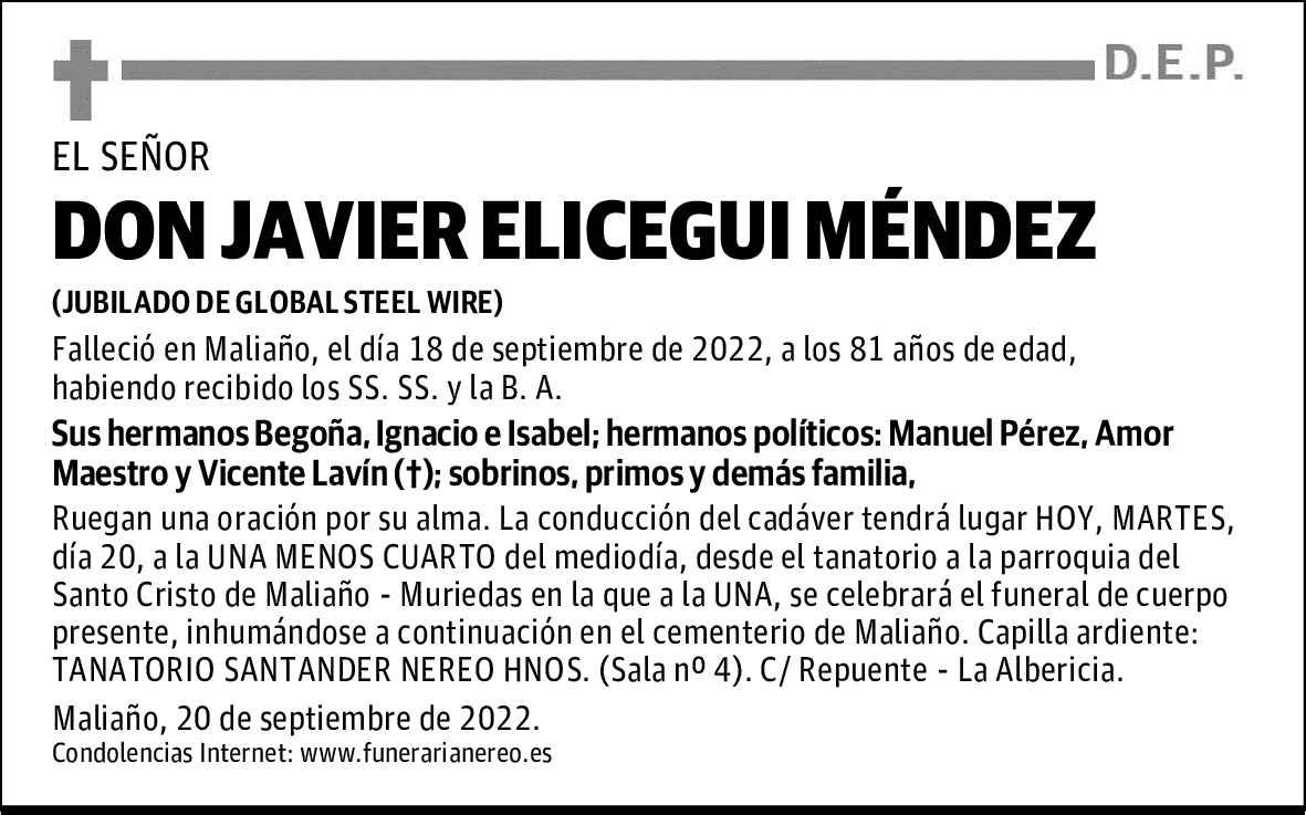 DON JAVIER ELICEGUI MÉNDEZ