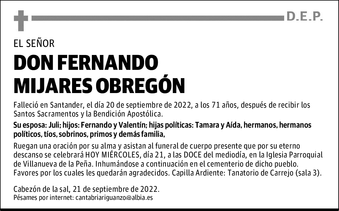 DON FERNANDO MIJARES OBREGÓN