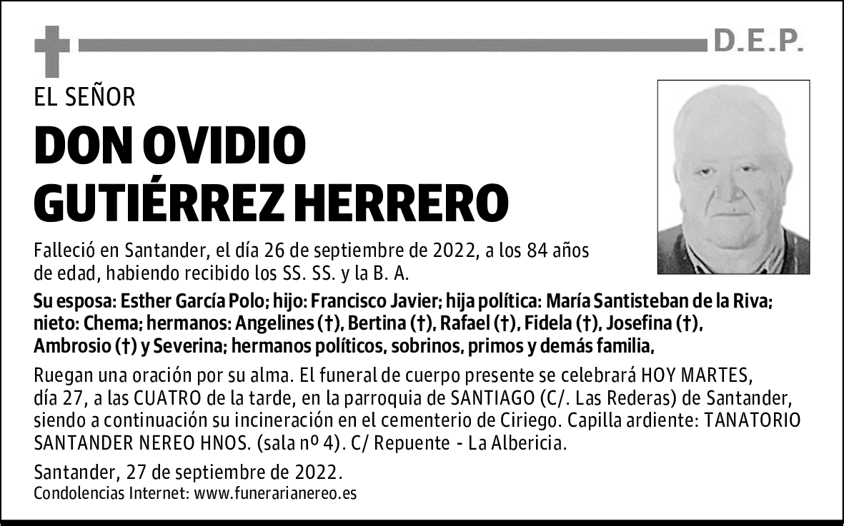 DON OVIDIO GUTIÉRREZ HERRERO