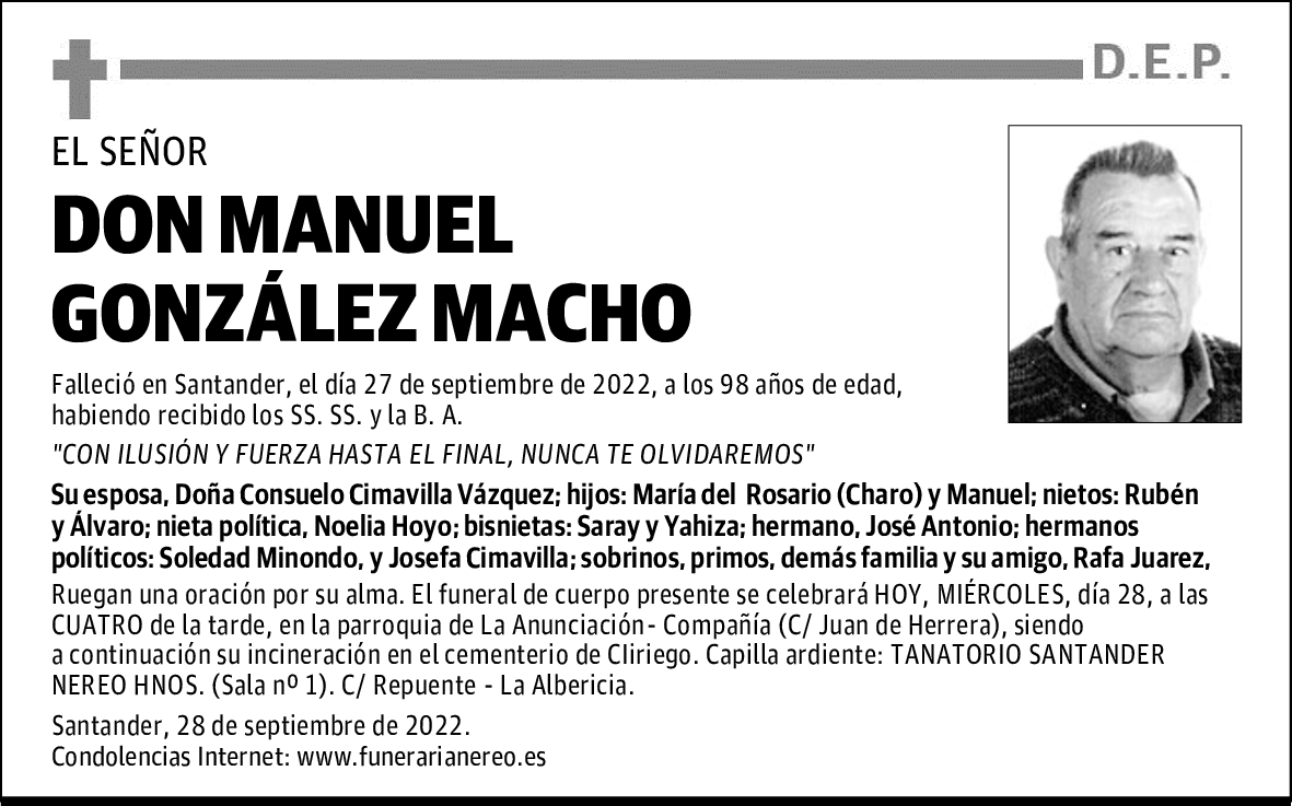 DON MANUEL GONZÁLEZ MACHO