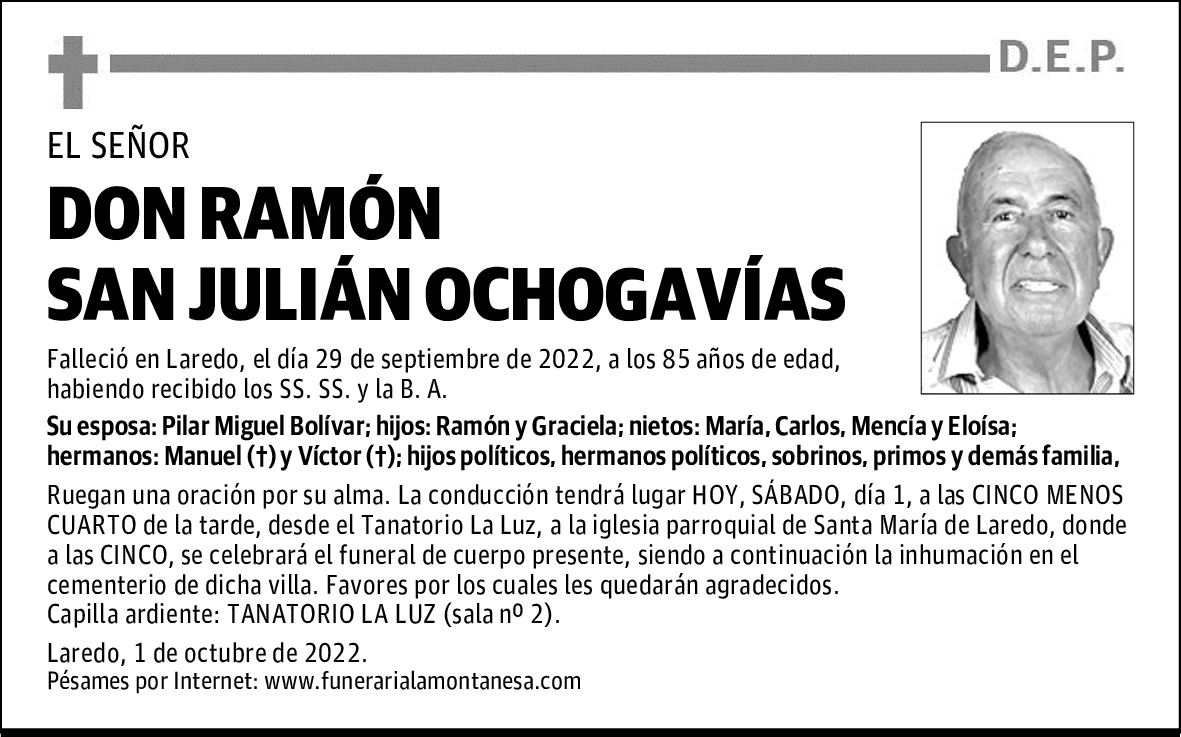 DON RAMÓN SAN JULIÁN OCHOGAVÍAS