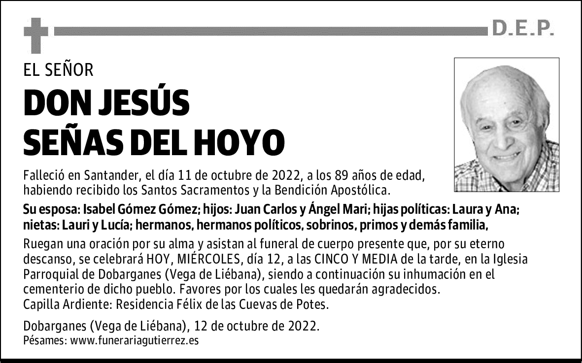 D. JESÚS SEÑAS DEL HOYO