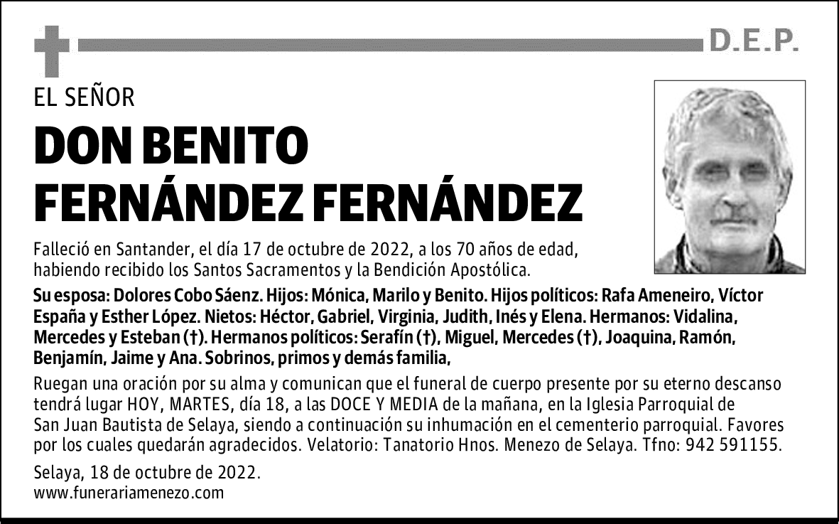 DON BENITO FERNÁNDEZ FERNÁNDEZ