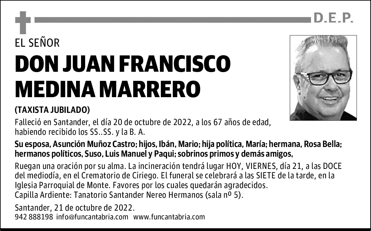DON JUAN FRANCISCO MEDINA MARRERO