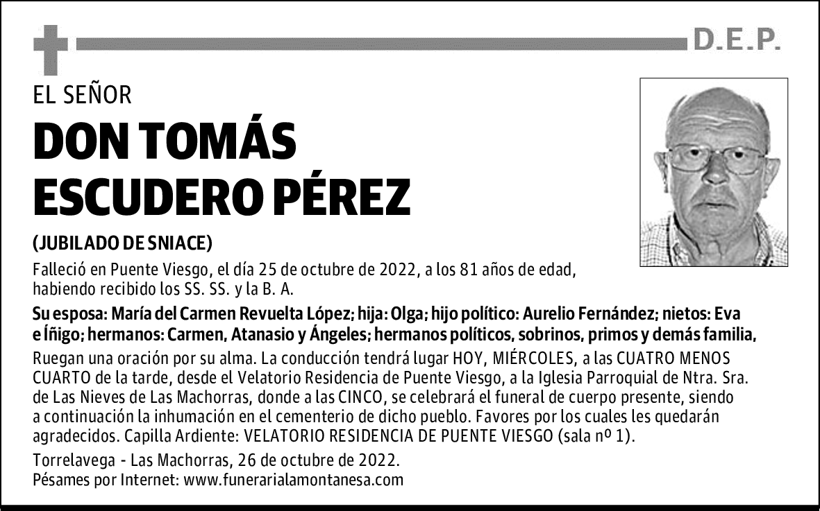 DON TOMÁS ESCUDERO PÉREZ