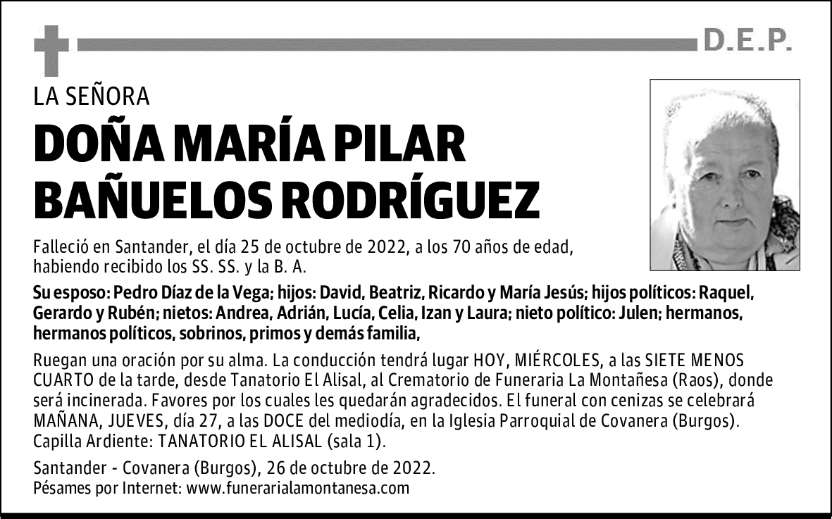 DOÑA MARÍA PILAR BAÑUELOS RODRÍGUEZ