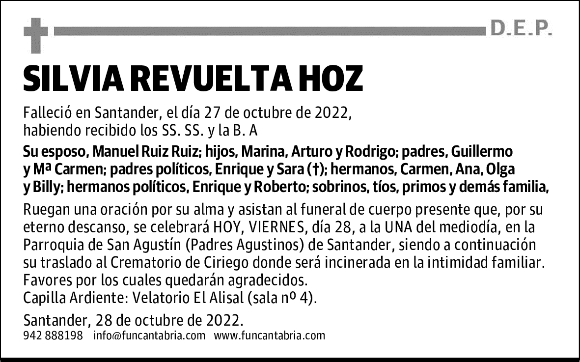 SILVIA REVUELTA HOZ