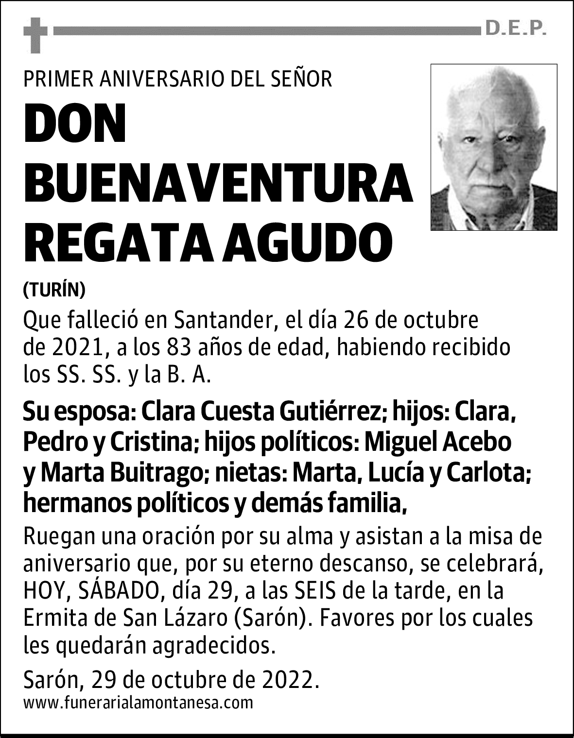 DON BUENAVENTURA REGATA AGUDO