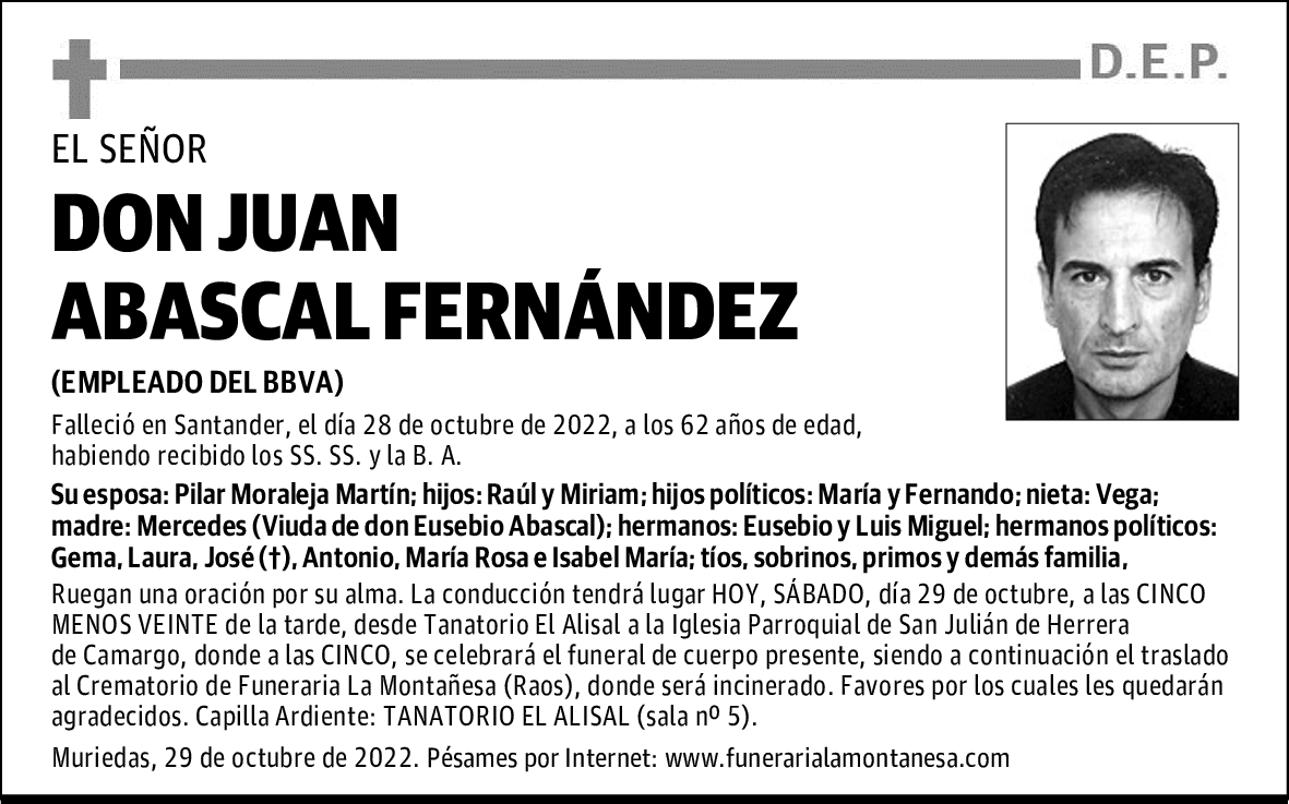 DON JUAN ABASCAL FERNÁNDEZ