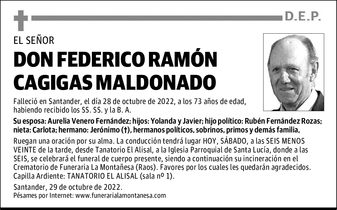 DON FEDERICO RAMÓN CAGIGAS MALDONADO