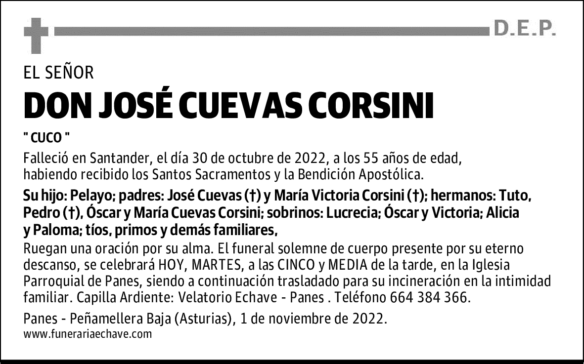 DON JOSÉ CUEVAS CORSINI