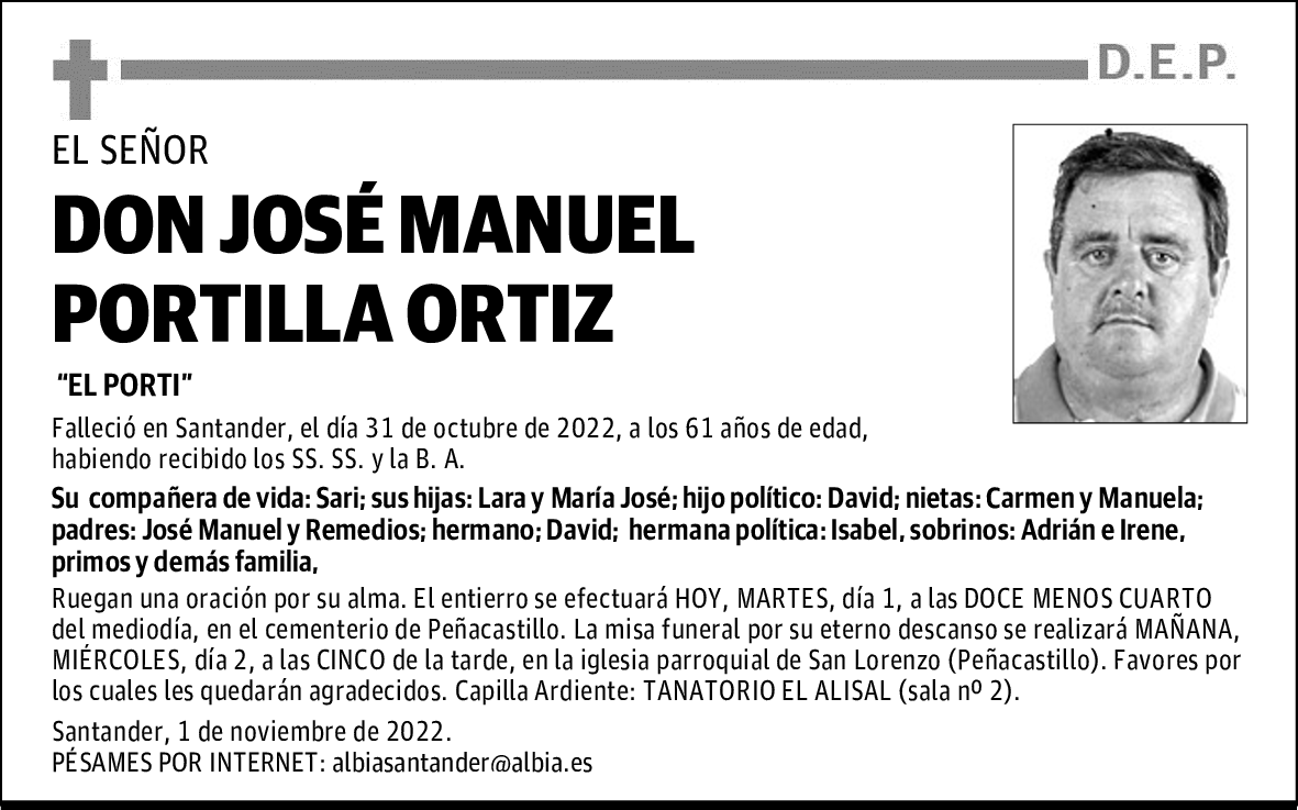 DON JOSÉ MANUEL PORTILLA ORTIZ