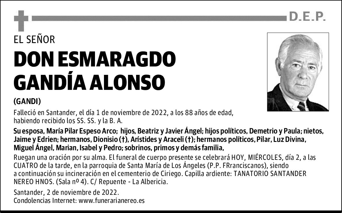 DON ESMARAGDO GANDÍA ALONSO