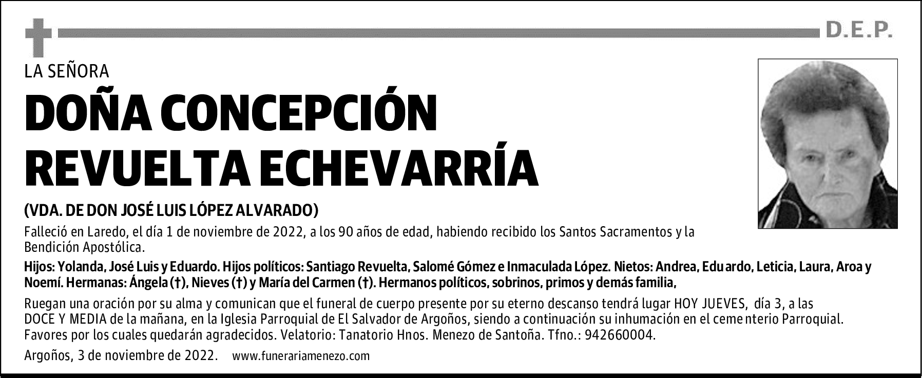 DOÑA CONCEPCIÓN REVUELTA ECHEVARRÍA