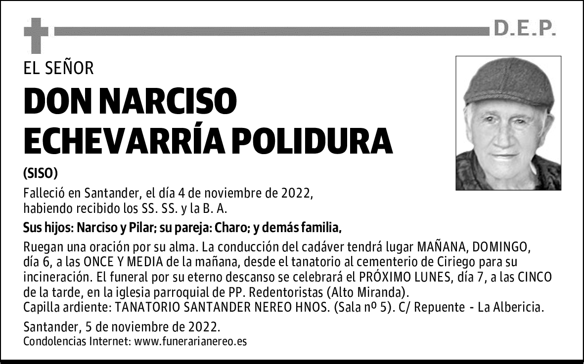 DON NARCISO ECHEVARRÍA POLIDURA