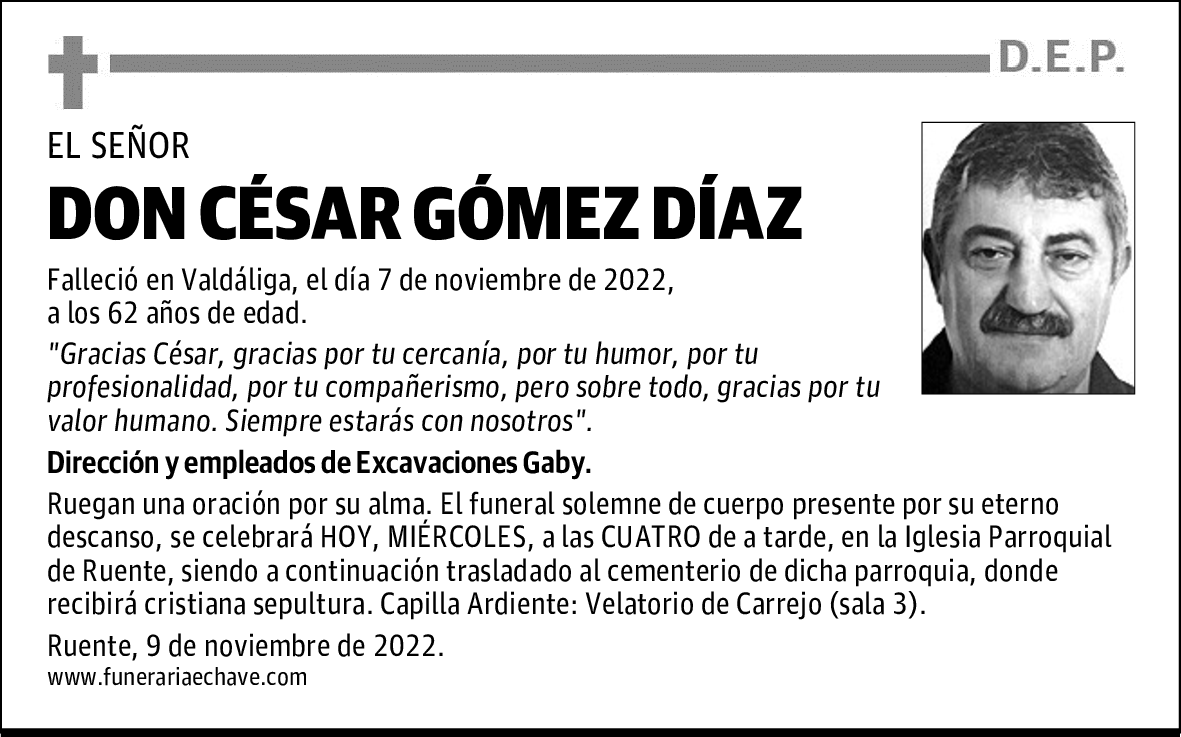 DON CÉSAR GÓMEZ DÍAZ