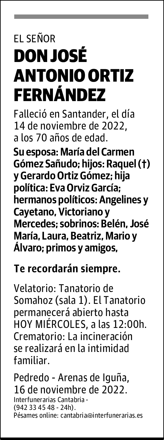 DON JOSÉ ANTONIO ORTIZ FERNÁNDEZ