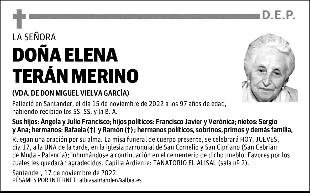 DOÑA ELENA TERÁN MERINO