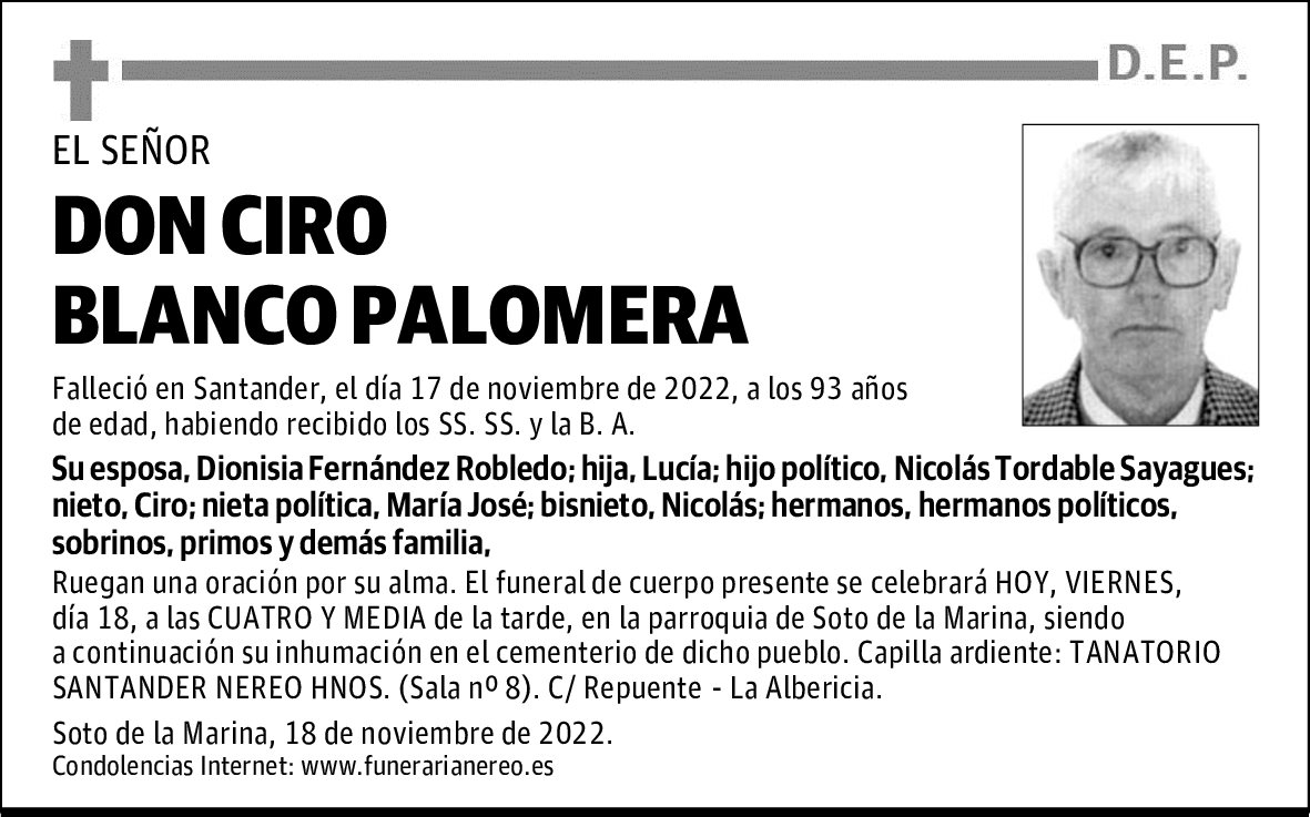 DON CIRO BLANCO PALOMERA