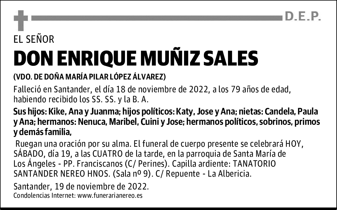 DON ENRIQUE MUÑIZ SALES