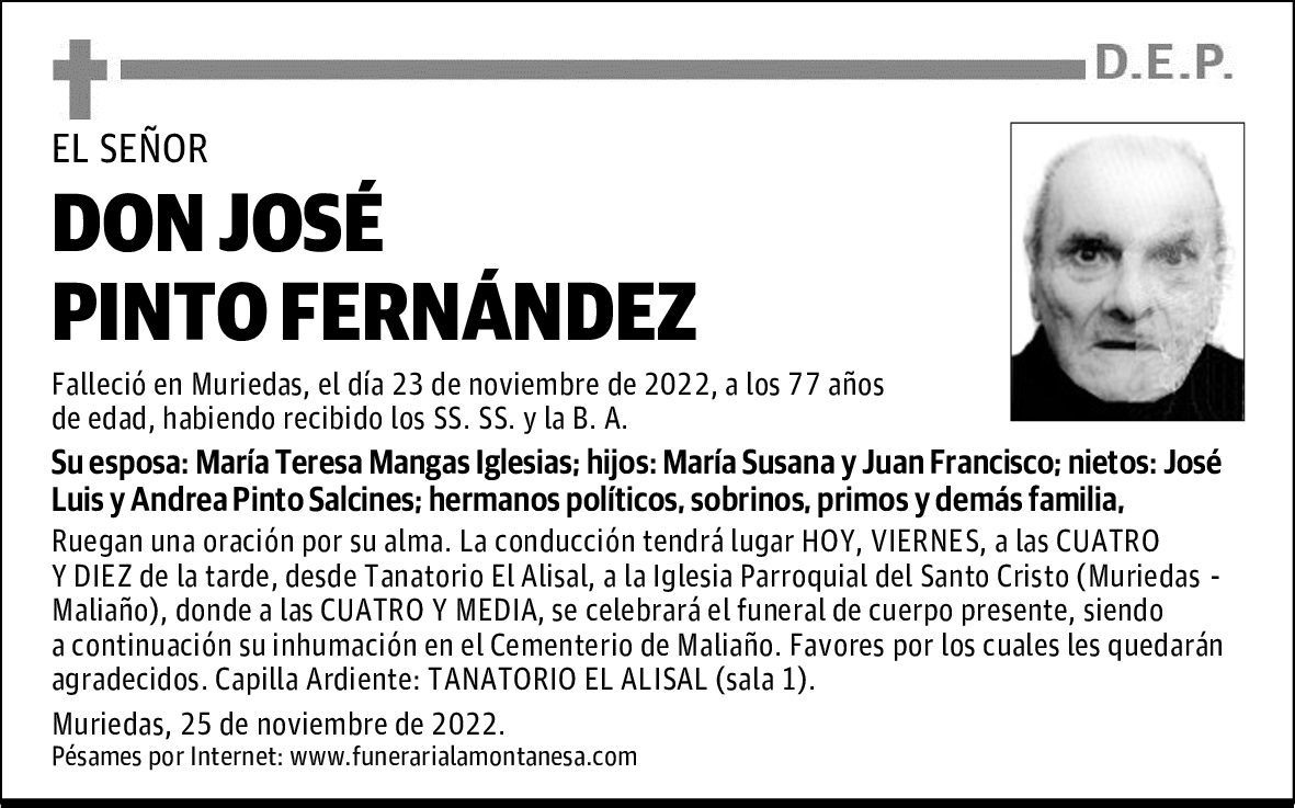 DON JOSÉ PINTO FERNÁNDEZ