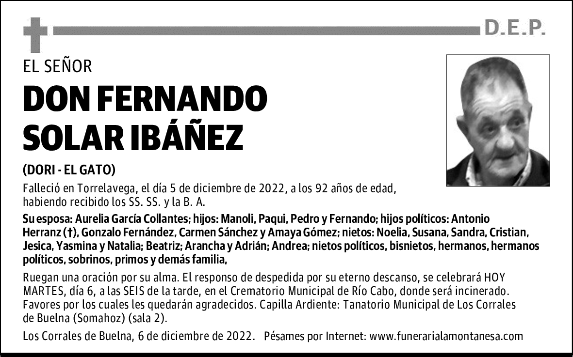 DON FERNANDO SOLAR IBÁÑEZ