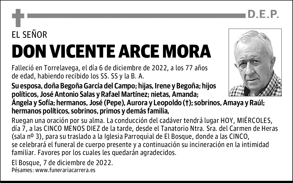 DON VICENTE ARCE MORA