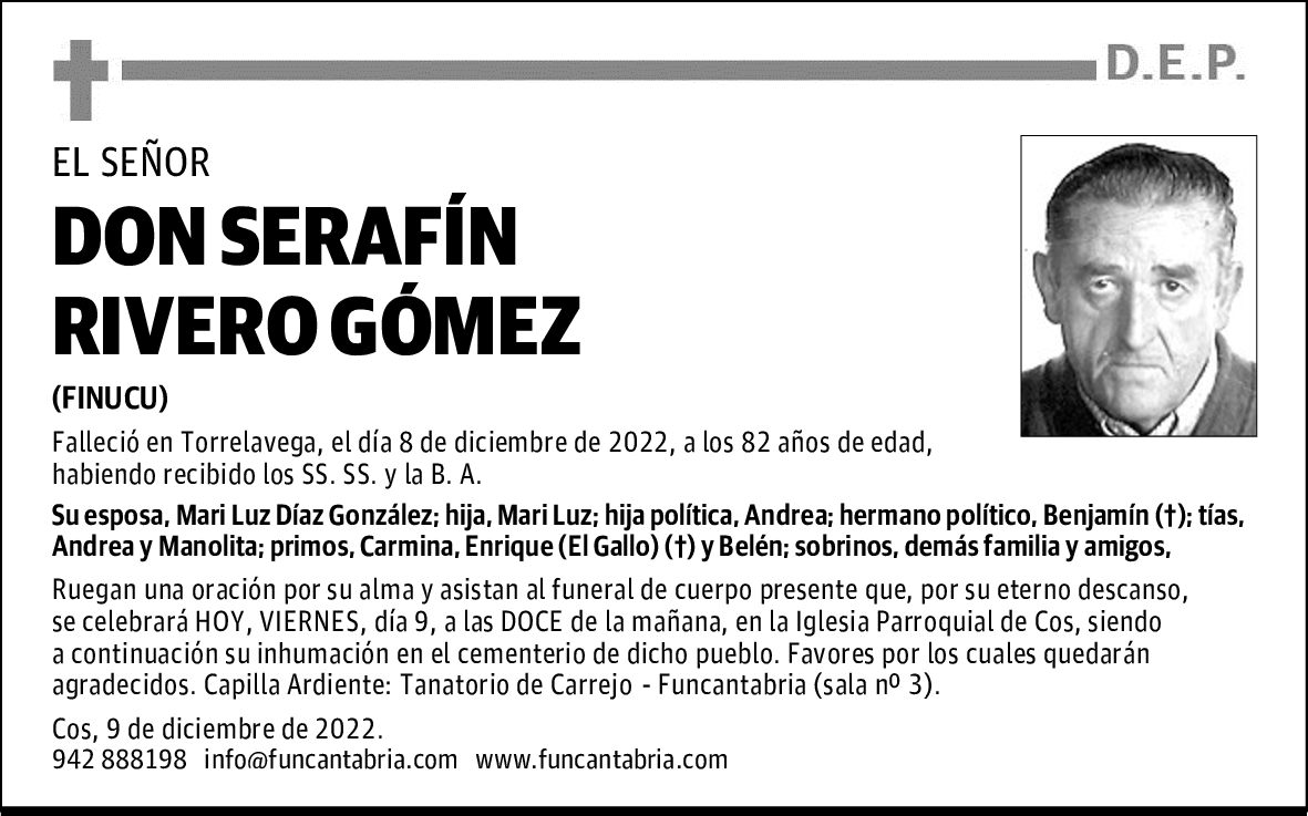 DON SERAFÍN RIVERO GÓMEZ