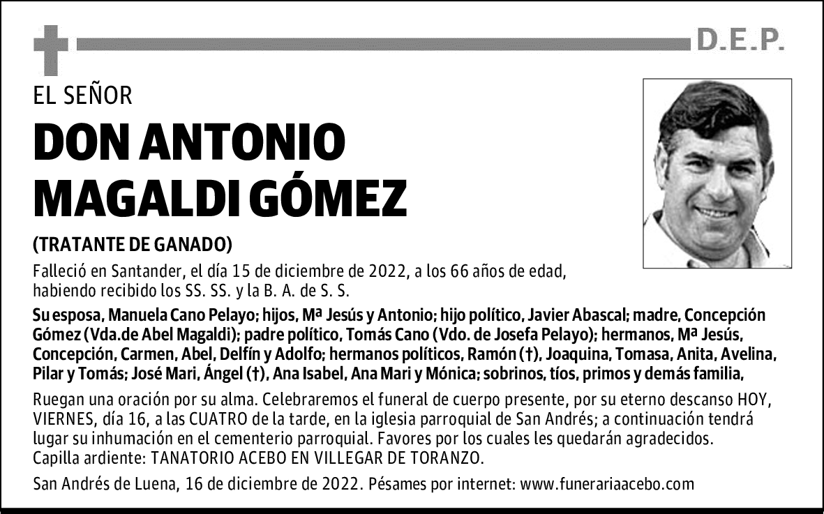 DON ANTONIO MAGALDI GÓMEZ
