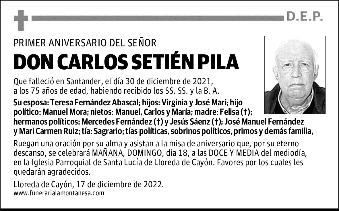 DON CARLOS SETIÉN PILA