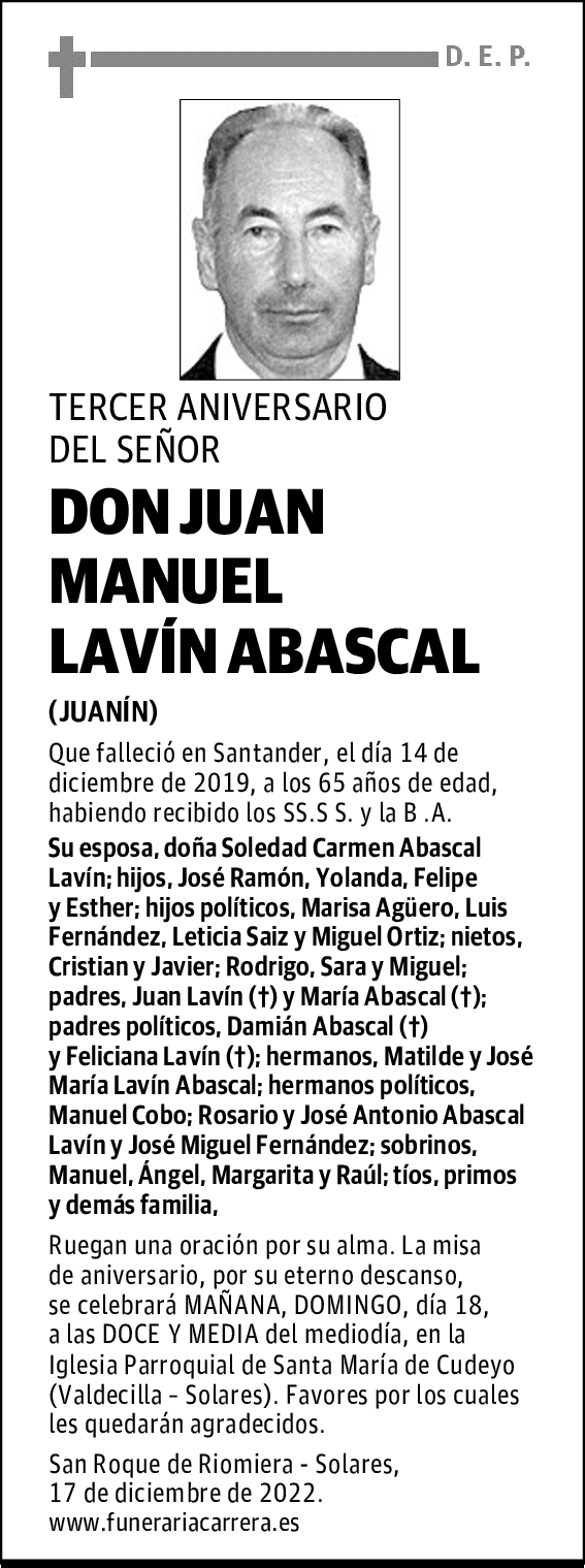 DON JUAN MANUEL LAVÍN ABASCAL