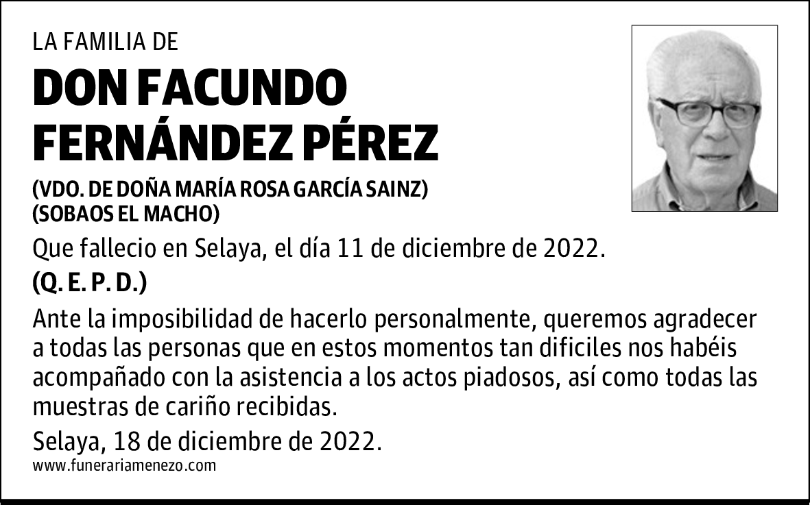 DON FACUNDO FERNÁNDEZ PÉREZ