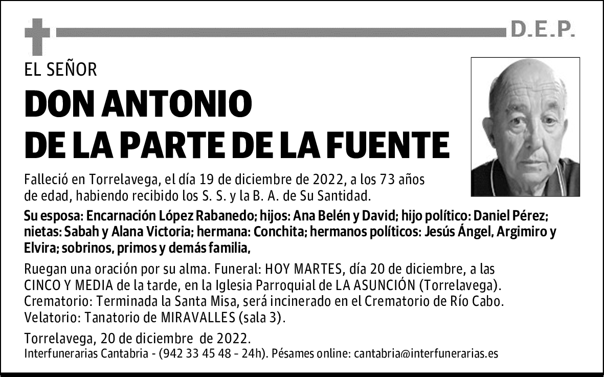 DON ANTONIO DE LA PARTE DE LA FUENTE