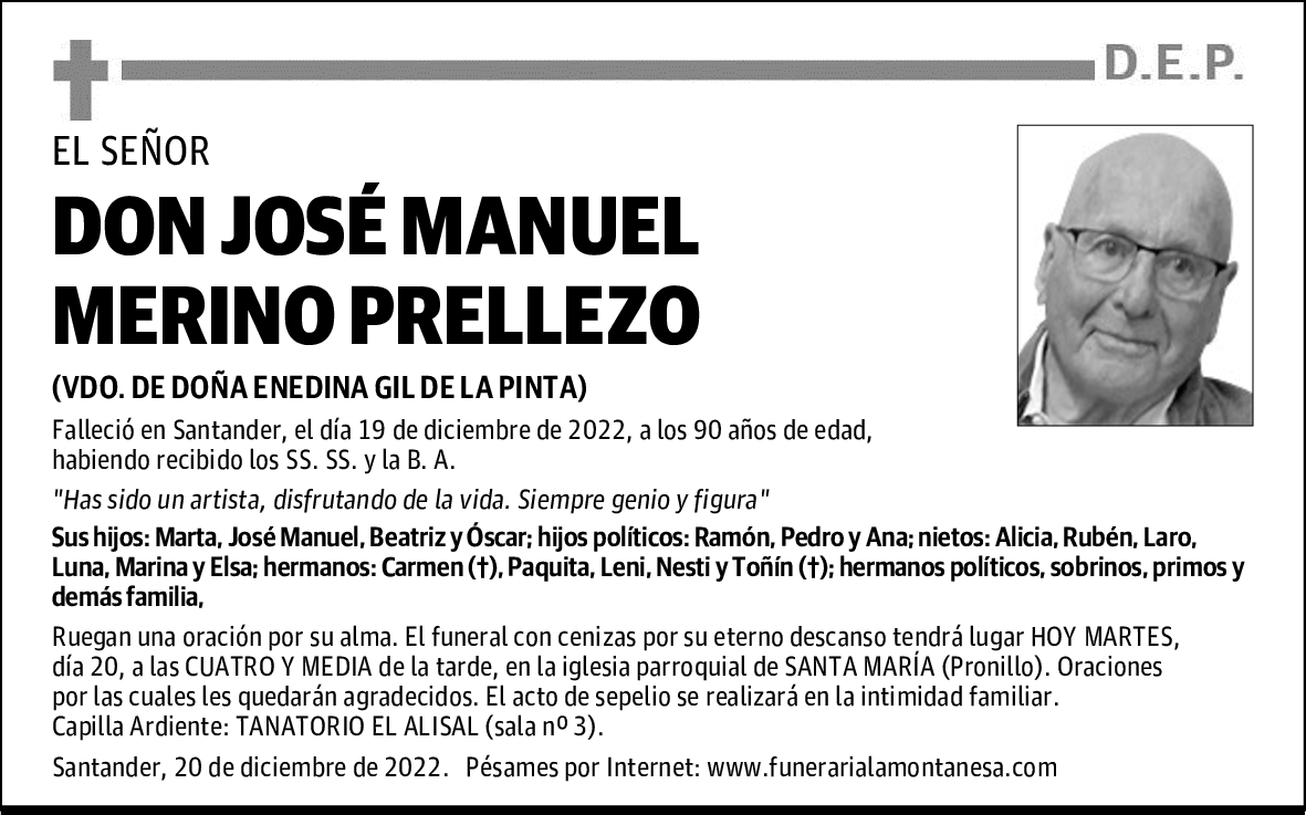 DON JOSÉ MANUEL MERINO PRELLEZO