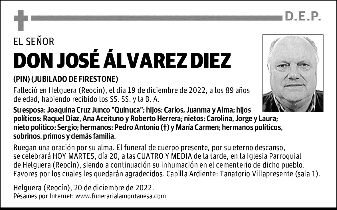 DON JOSÉ ÁLVAREZ DIEZ