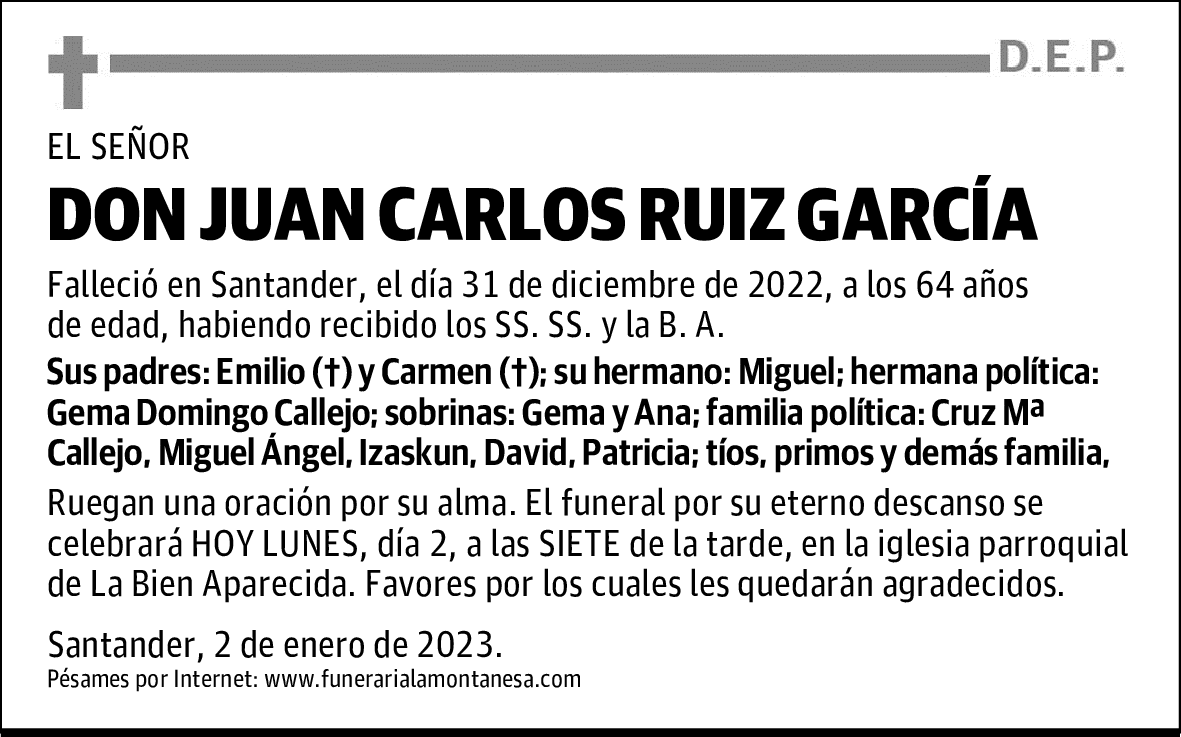DON JUAN CARLOS RUIZ GARCÍA