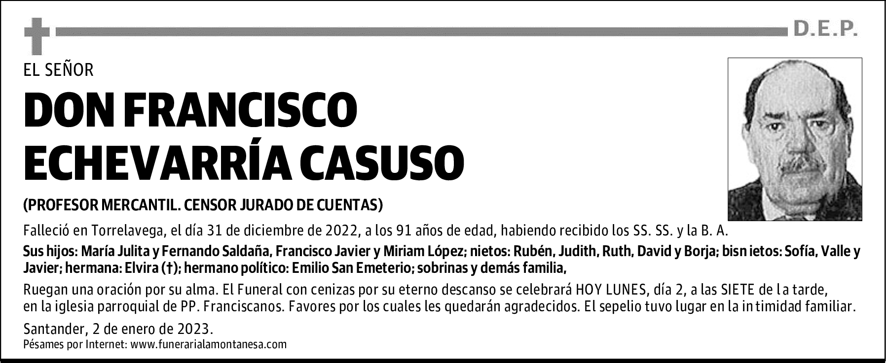 DON FRANCISCO ECHEVARRÍA CASUSO