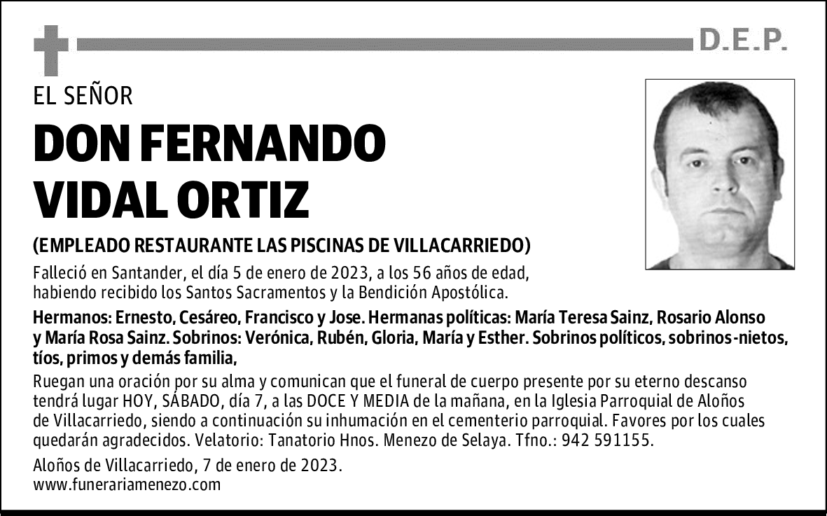 DON FERNANDO VIDAL ORTIZ