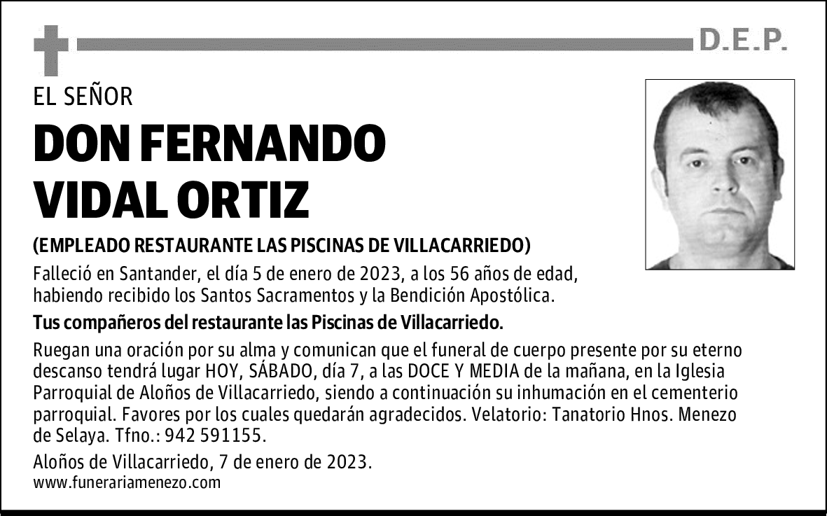 DON FERNANDO VIDAL ORTIZ