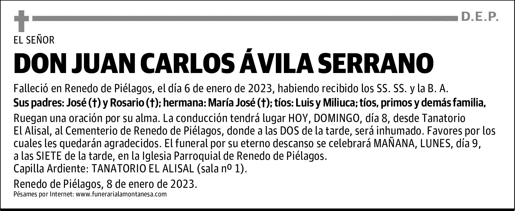 DON JUAN CARLOS ÁVILA SERRANO