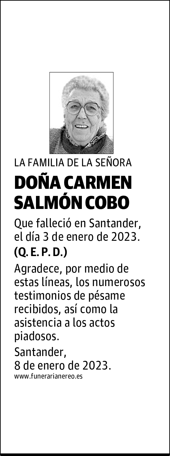 DOÑA CARMEN SALMÓN COBO