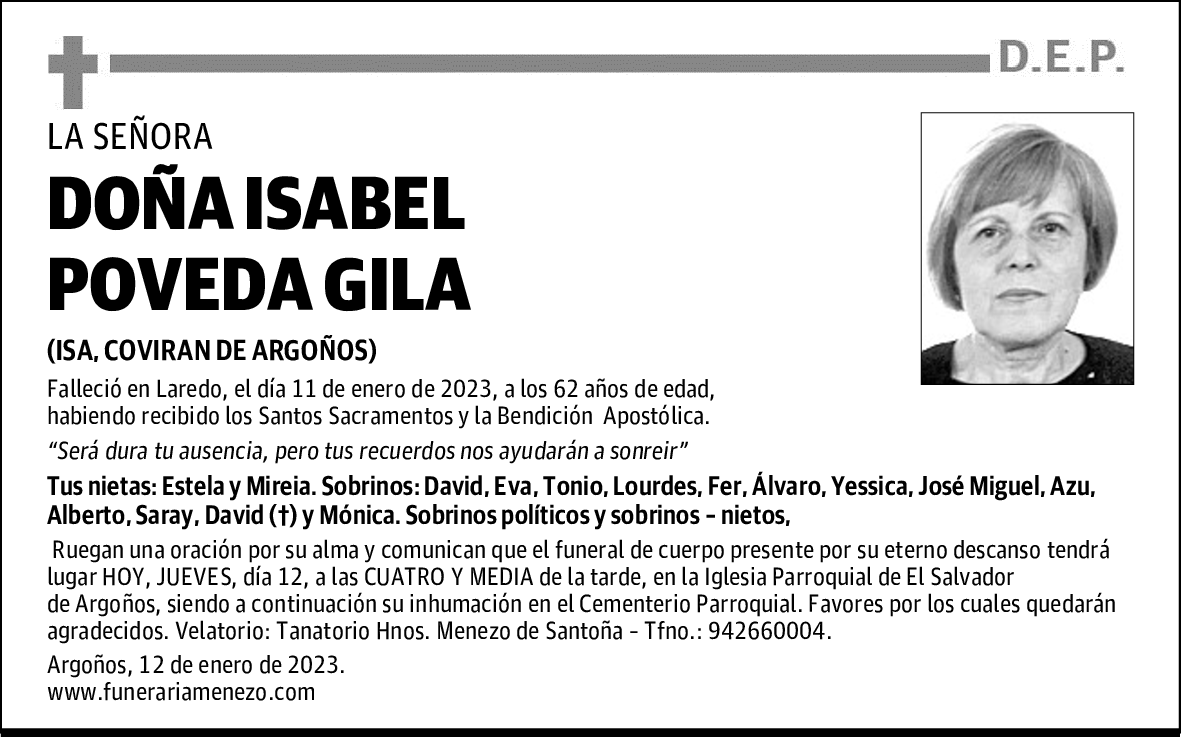 DOÑA ISABEL POVEDA GILA