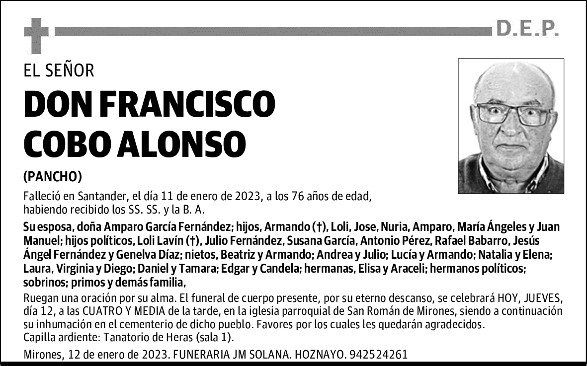DON FRANCISCO COBO ALONSO