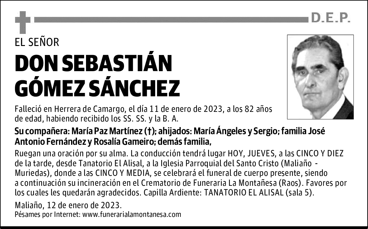 DON SEBASTIÁN GÓMEZ SÁNCHEZ